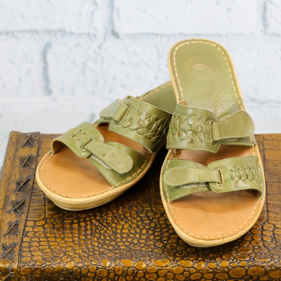 green sandals size 11